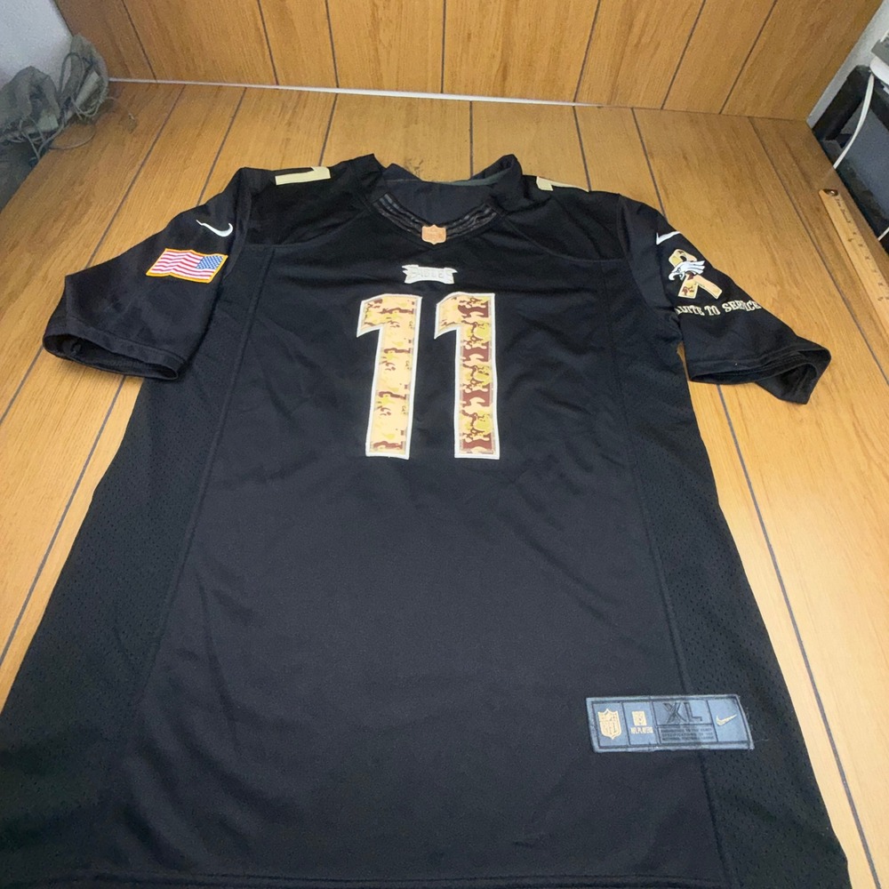 Nike Philadelphia Eagles Carson Wentz 11 Salute to Service Jersey Mens XL Black